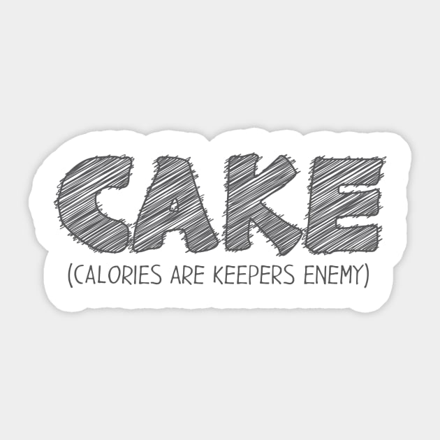 CAKE (Calories Are Keepers Enemy) Sticker by hakkamamr